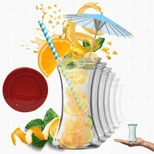 Sklenice Weck 200 Ml pohárků Deli žáruvzdorné silikonové víko 6 Ks Trvanlivé