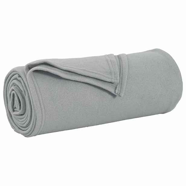 vidaXL Přehoz Šedá 170 x 130 cm 0.33 kg Fleece