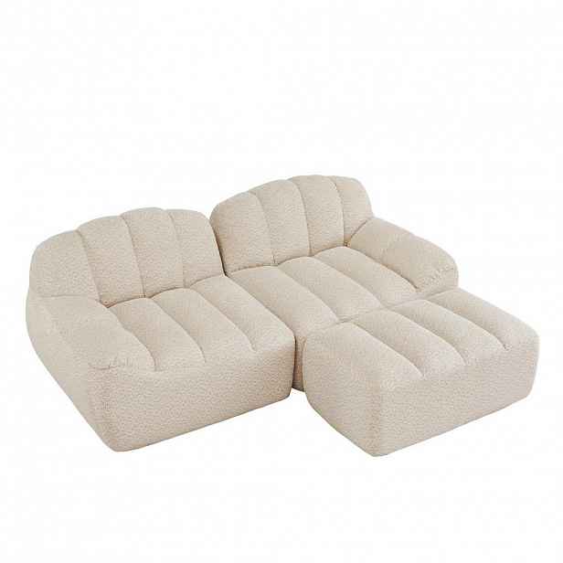 Urban Meuble ROHOVÁ POHOVKA z granulovaného fleecu, bezrámový lounge design bez montáže