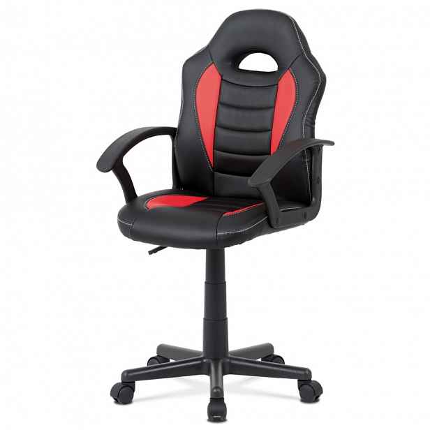 Dětská kancelářská židle KA-V107 RED, červená/černá