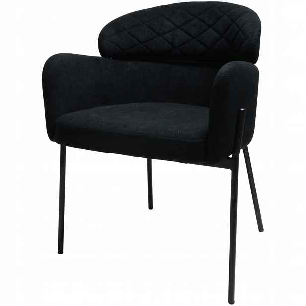 Křeslo Detroit Černá Curio Moderní křeslo Obývací pokoj Loft Glamour Kuchyně