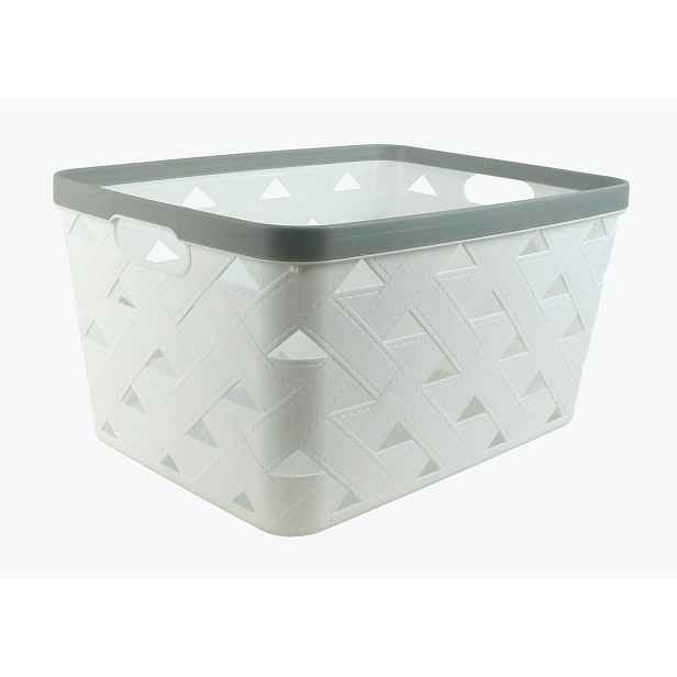 PROHOME - Košík úložný 34x25x18cm bílý