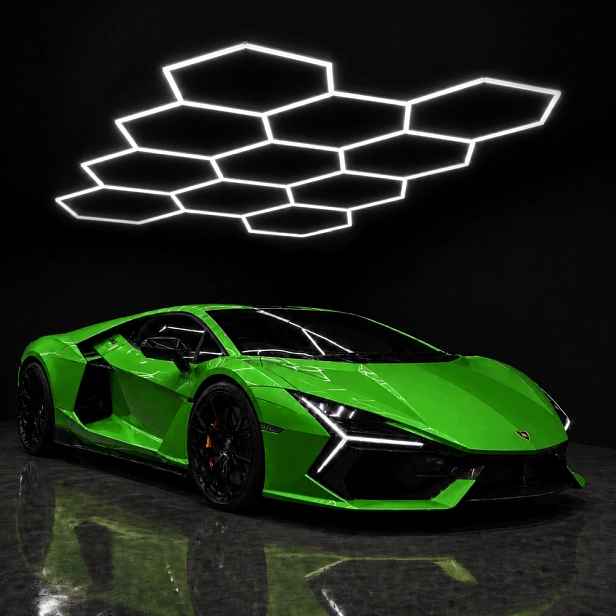 Stropní Svítidlo 315x229 Cm černý pro myčku a autoservis HEX11