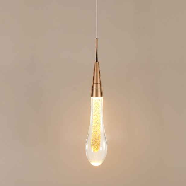 Stropní závěsné Led svítidlo 3W zlaté skleněné moderní 3000K Comely