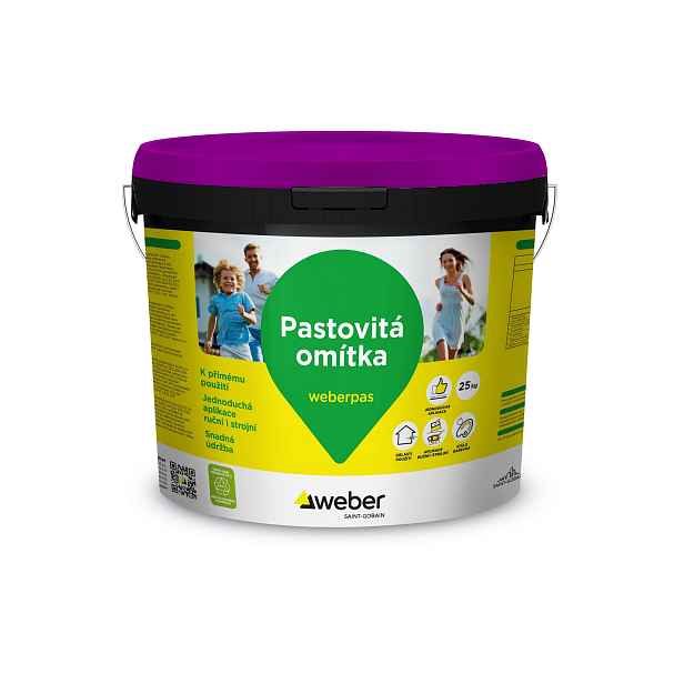 Omítka pastovitá weberpas aquaBalance zrnitá 1,5 mm SE4D 25 kg