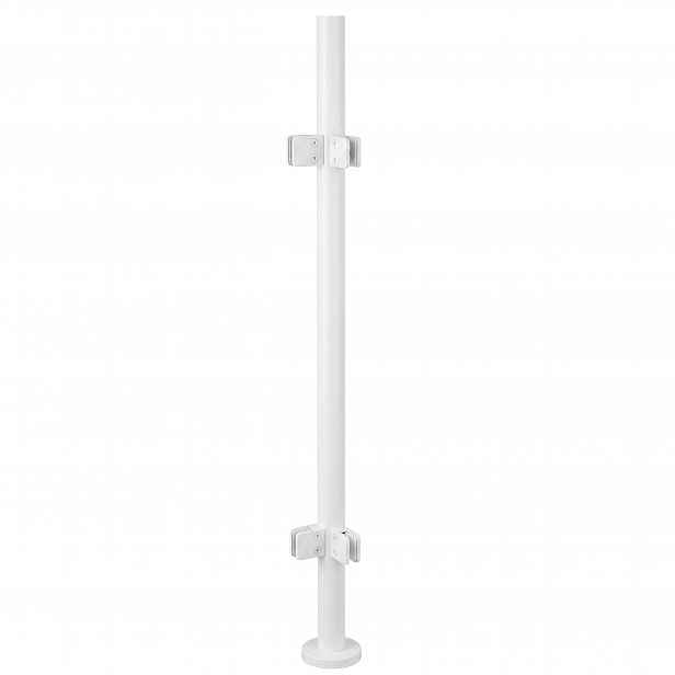Rohový sloupek 110 cm pro skleněné zábradlí 42 mm Bílý Loft