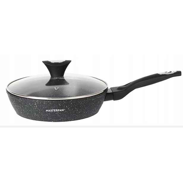 Moderní Hliníková Pánev Mramor 28 cm Hloubka 6,3 cm Masterpan 2316