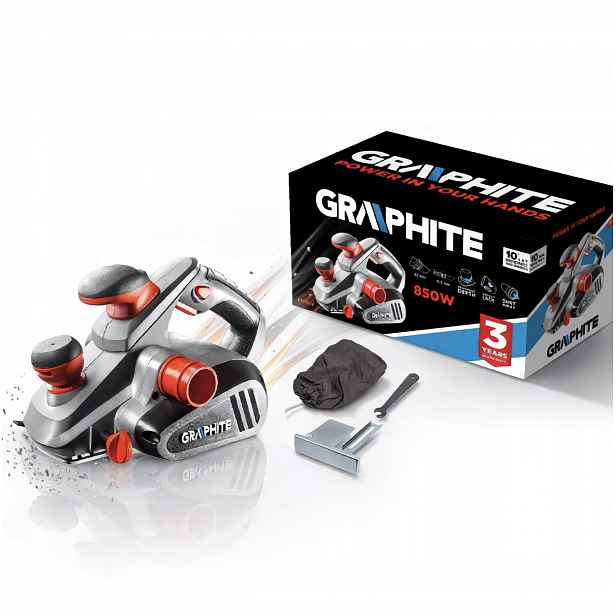 Graphite Hoblík 850 W hloubka hoblování 3 mm šířka hoblování 82 mm 59G678