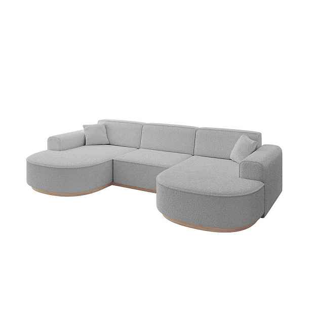 ALTDECOR SEDACÍ SOUPRAVA ve tvaru U MARI-U1-v1 303x171x83 Světle šedá Buklé