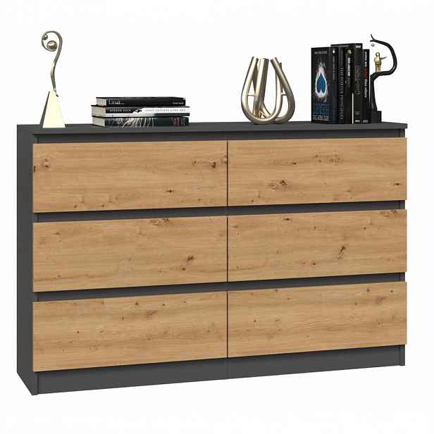 RAUMHIRSCH FURNITURE KOMODA antracitová, Artisan 120/75/30