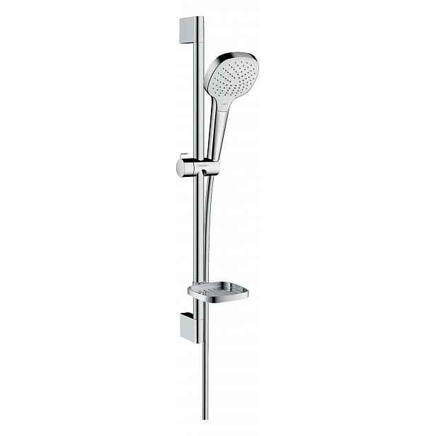 Hansgrohe Croma Select E - Set sprchové hlavice, tyče a hadice, 3 proudy, EcoSmart, bílá/chrom 28157400