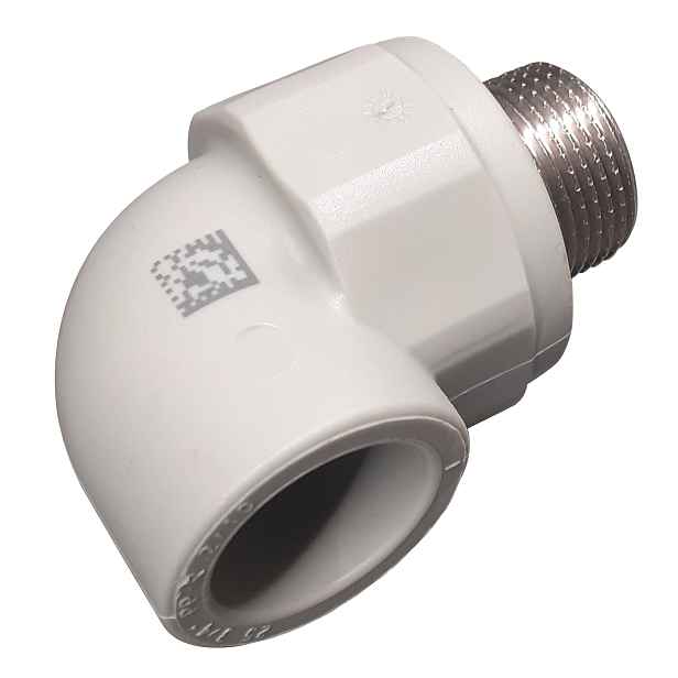 Koleno Pipelife PP-R MZV 25 mm × 1/2" 90 ° vnější závit