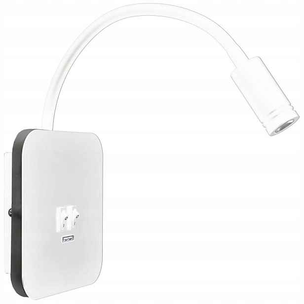 Noční Lampa Led Base ML6351, bílá, 630 lm, kov, Usb Milagro