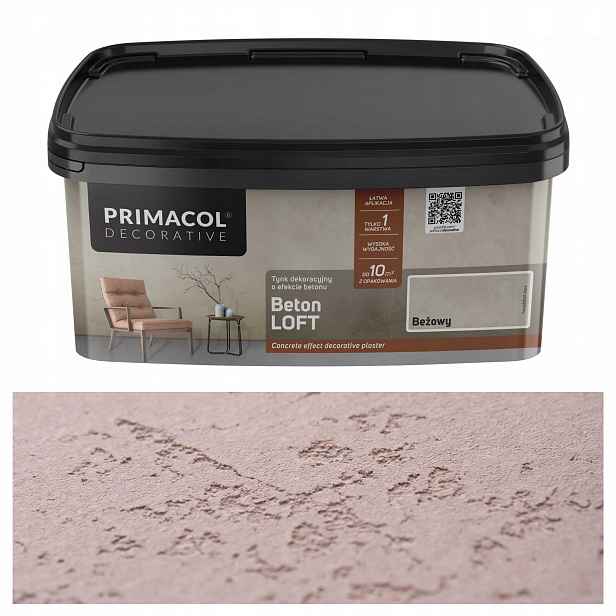 Primacol Beton Loft Béžový – Dekorativní Omítka S Efektem Betonu 10 Kg