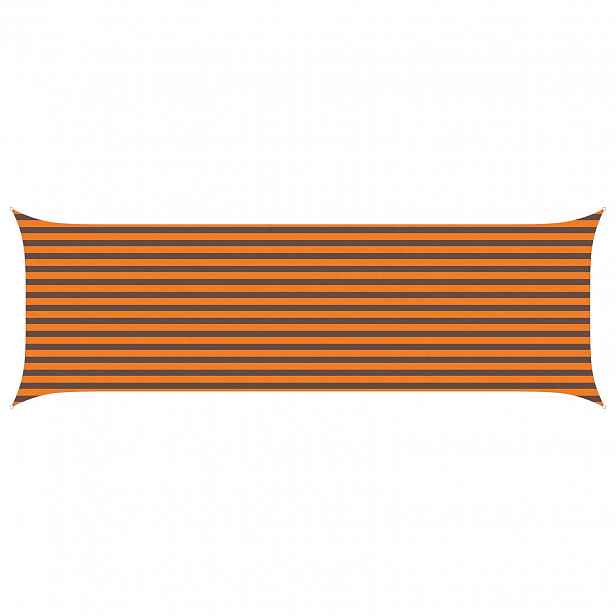 vidaXL Sluneční plachta Oranžová a hnědá 2 x 6 m 100% polyester Oxford