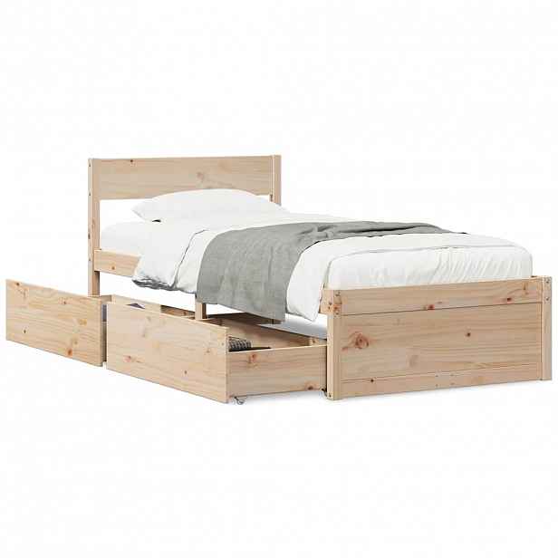 vidaXL Postel bez matrace 90 x 190 cm masivní borovice