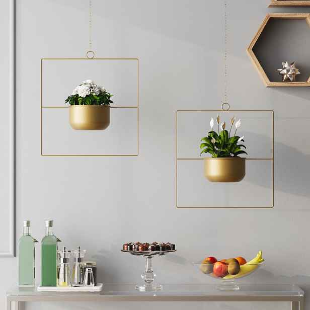 Dekorativní květináč Pandantif - Gold