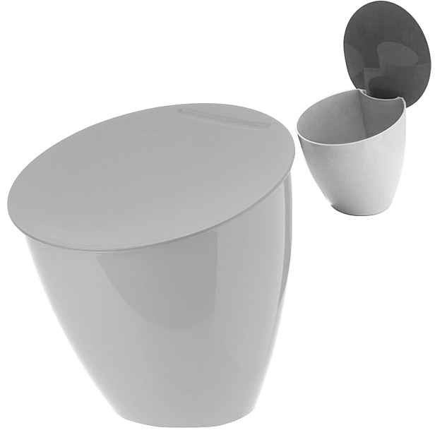 HomePRO AG240E Kuchyňský odpadkový koš, 2.2L, 18x17cm, šedá