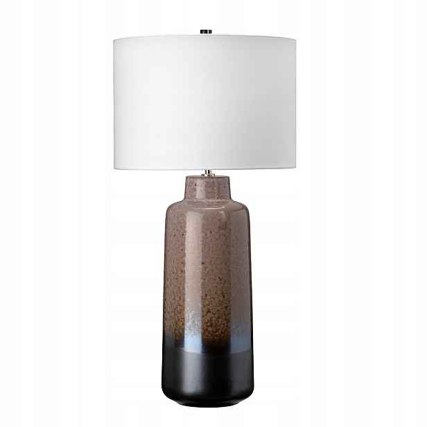 Keramická stolní lampa černá s bílým stínidlem 76 cm Elstead