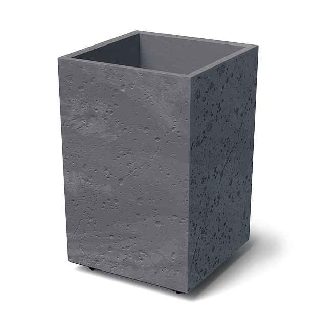 Prosperplast Plastový květináč SIERRAS SQUARE HIGH BETON EFFECT 38,5 cm marengo