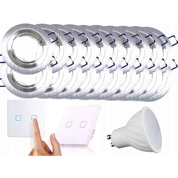 Sada Halogenová Led objímka 20x Vypínač Žárovky