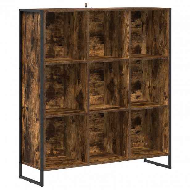 vidaXL Knihovna Kouřový dub 99,5 x 30 x 108 cm Kompozitní dřevo