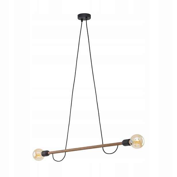 Závěsná Lampa Do Loftového Obývacího Pokoje Z Dřeva A Kovu Typu Helix Tk Lighting