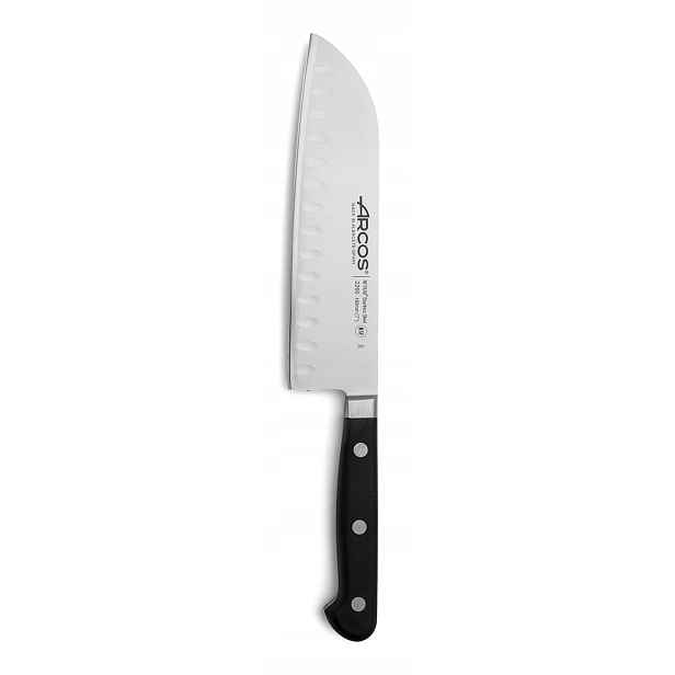 Nůž Santoku s výbrusem do jamky Ópera, délka 180/303 mm