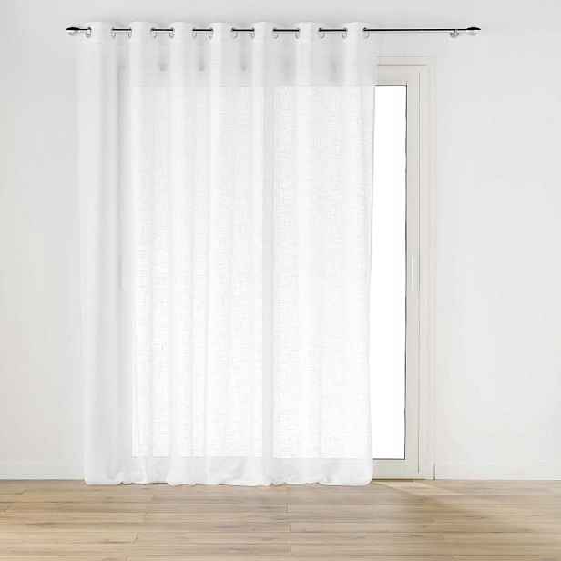 Záclona Bílá Na Průchodkách S Efektem Lnu Stylová Haltona 240 X 240 CM