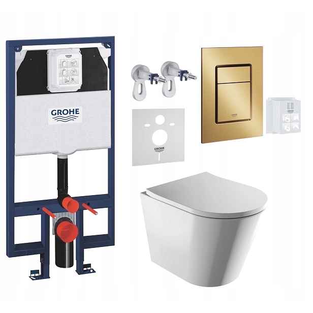7v1 Wc Set, Stelaz Grohe Slim Wc Mísa Rim Silent Omnires Tlačítko