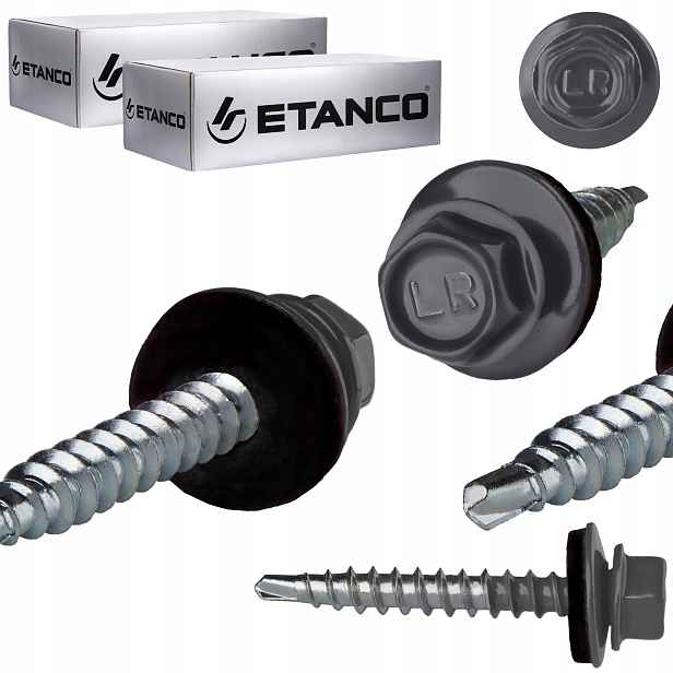 Farmářské vruty 4,8 x 35 mm Ral 7024 500 ks plechových vrutů Etanco GTF2 Z14