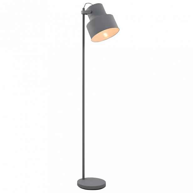 Stojací lampa kov Dekorhome Šedá
