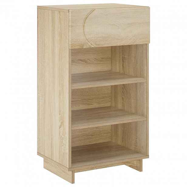 vidaXL Botník 48 x 38 x 87,5 cm kompozitní dřevo Dub sonoma