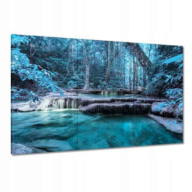 Obrazy 120x80 Erawan Modrý vodopád