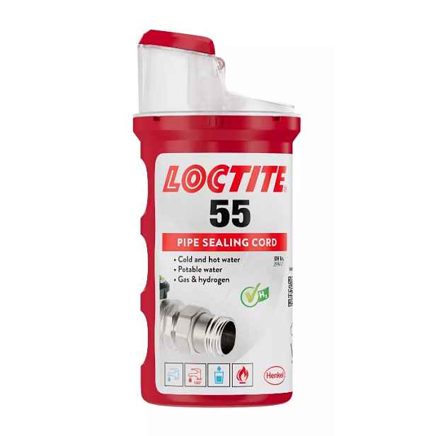 Henkel LOCTITE® 55 - 160 m Těsnící vlákno dozávitů - šňůra na závity pro utěsňování závitů kovových a plastových trubek a armatur