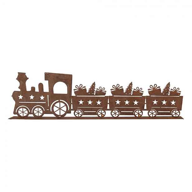 Rezavá dekorace vláček Brocante rust - 34*5*10 cm Clayre & Eef