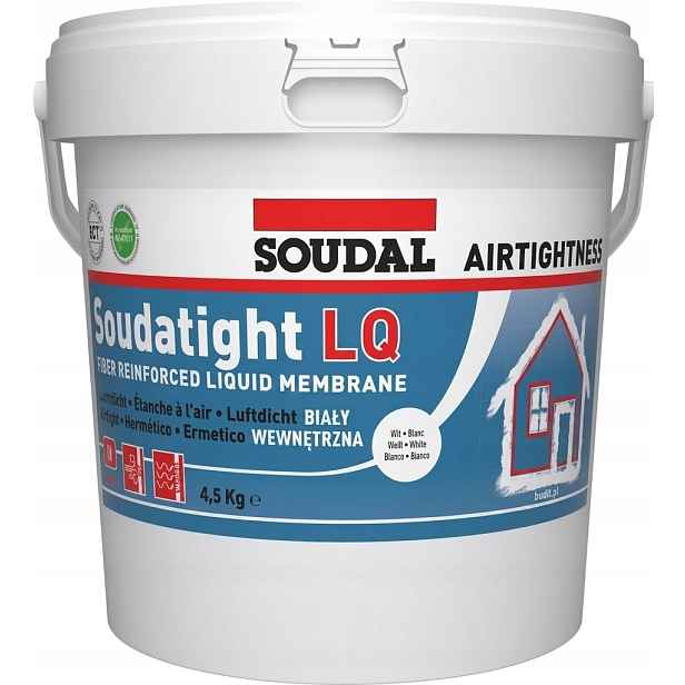 Soudal Sws Soudatight Lq membrána vnitřní Bílá 4,5 kg bílá