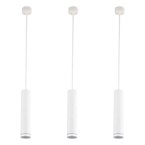 Tk Lighting Sada 3x Závěsná lampa Jet White 4889