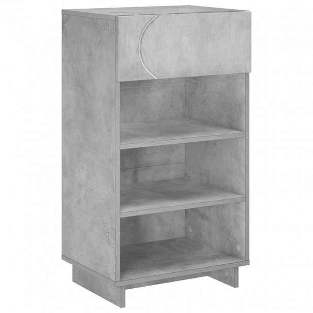vidaXL Botník 48 x 38 x 87,5 cm kompozitní dřevo Betonově šedá