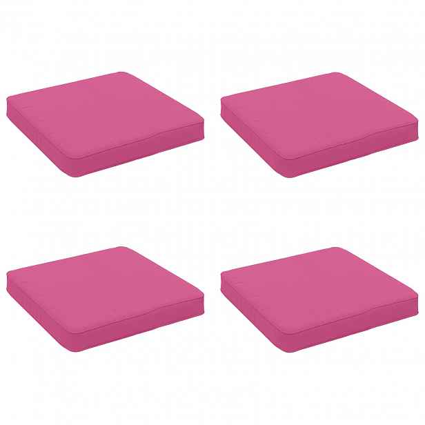 vidaXL Polstry ve 4 kusech VUGHT 4 pcs 100% polyester Růžová