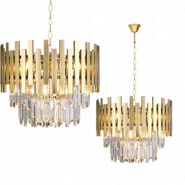 Závěsná lustrová lampa Milagro Aspen Gold 6xE14 křišťálová zlatá ML5999