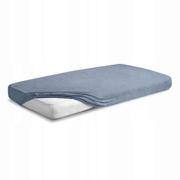 Froté Prostěradlo s gumou 150/160x190/200 Premium Šedomodré