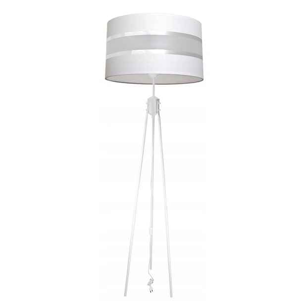 Stojací podlahová lampa trojnožka Adella, bílá, pro čtení, loft, led