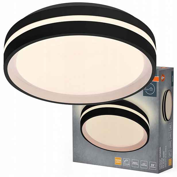 Stropní Svítidlo Led nástěnné svítidlo 16W 1000lm 3000K Teplá černá Orbis Osram