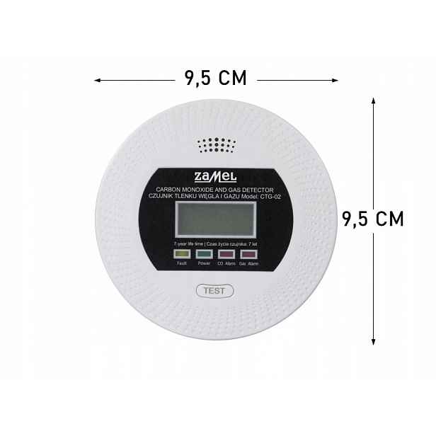 2v1 Detektor Oxidu Uhelnatého Lpg 230V 90 dB Testováno v Polsku