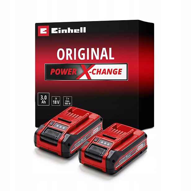 2x Akumulátor 18V 3,0Ah Einhell Power X-Change Baterie 2ks