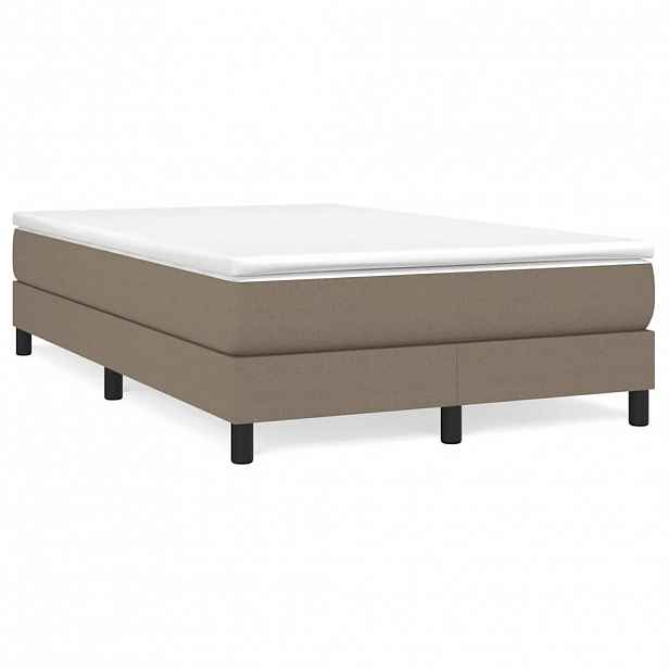 vidaXL Box spring postel s matrací taupe 120x200 cm textil