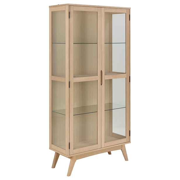 Actona Vitrína Marte 94 cm dub bělený