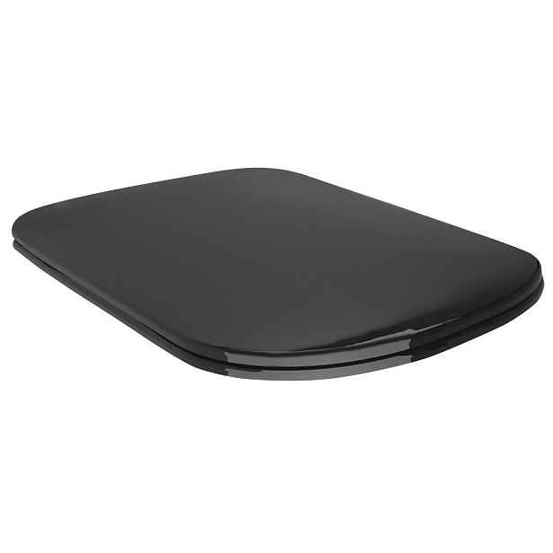 Kerasan TRIBECA WC sedátko, SLIM, Soft Close, černá mat