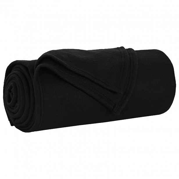 vidaXL Přehoz Černá 170 x 130 cm 0.33 kg Fleece